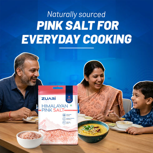 Zuari Foods Pink Salt 1Kg | Free Flow | 80+ Minerals