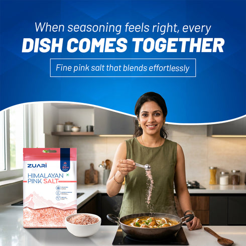 Zuari Foods Pink Salt 1Kg | Free Flow | 80+ Minerals