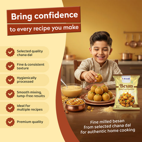 Zuari Foods Besan | Gram Flour | Rich Taste | Smooth Texture