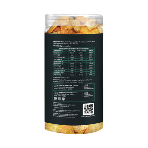 Snackpure Chatpata Black Chana Chips | 140g | Palm Oil Free | Healthy, Crunchy & Spicy Snack