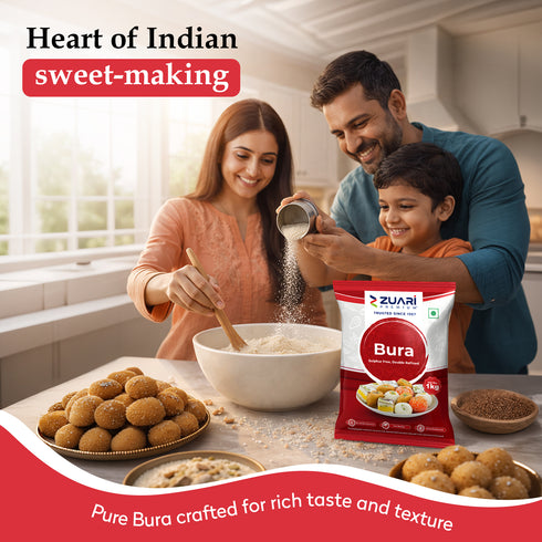 Zuari Foods Bura Sugar | Sulphur-Free Process | Free Flow | Untouched by Hand