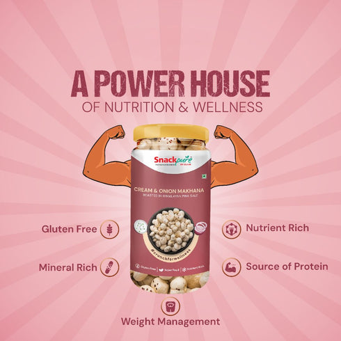 Combo - Peri Peri Makhana, Pepper Makhana, Cream & Onion Makhana (75g each)