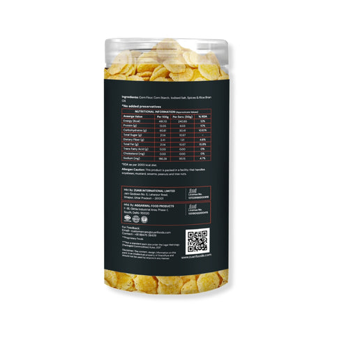 Snackpure Peri Peri Corn Tikka Chips | 140g | No Palm Oil | Healthy, Crunchy & Spicy Snack