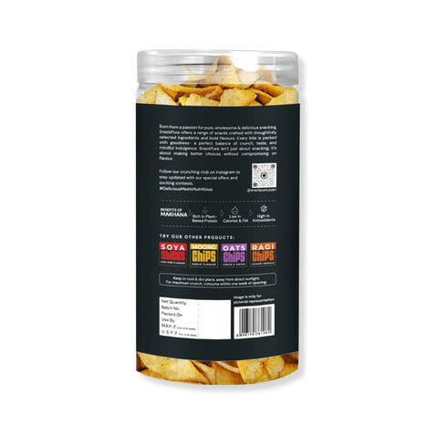 Snackpure Makhana Chips Cream & Onion | 140g | No Palm Oil | Healthy, Crunchy & Spicy Snack