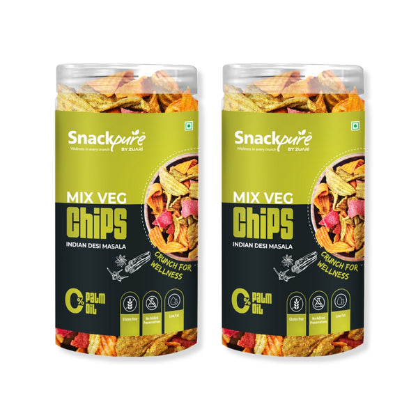 Snackpure Peri Peri Corn Tikka Chips Combo | 280g | No Palm Oil | Healthy, Crunchy & Spicy Snack