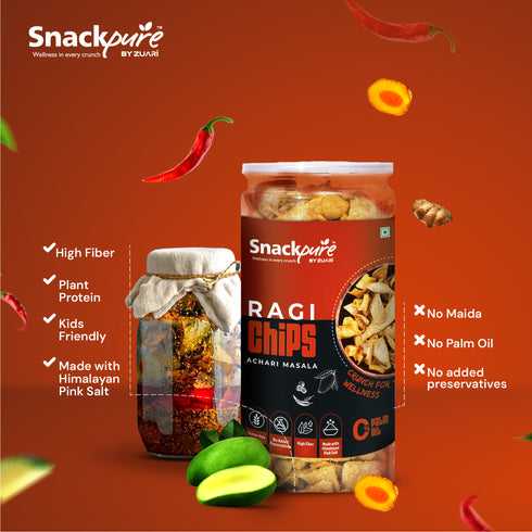 Soya Sticks Peri Peri Flavor & Ragi Chips Achari Flavor