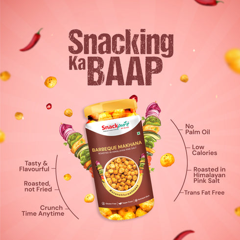 Combo - Barbeque Makhana, Salted Makhana, Tangy Tomato Makhana (75g each)