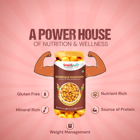 Combo - Peri Peri Makhana, Barbeque Makhana, Tangy Tomato Makhana (75g each)